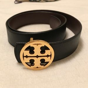 Logo leather belt