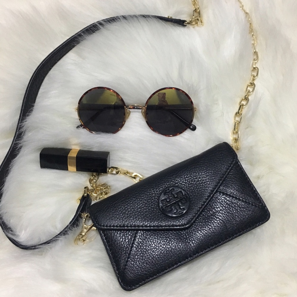 Tory Burch wallet on a chain
