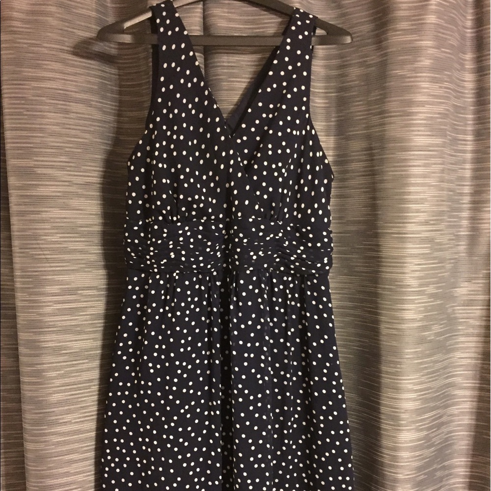 REDUCED!! Women's retro navy/white polka dot dress