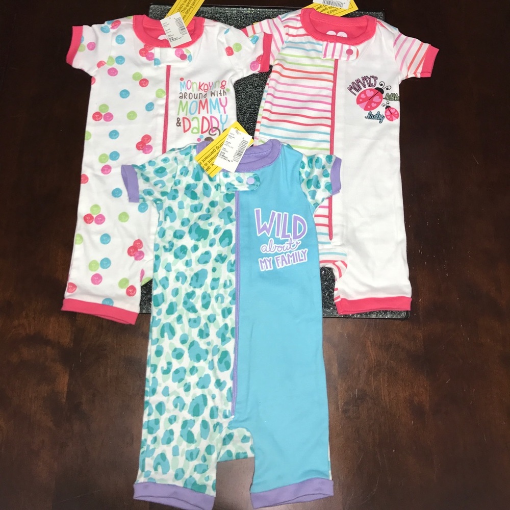 3-6 months girls Jammie's