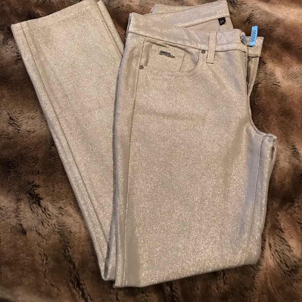 Silver shimmery Ralph Lauren jeans