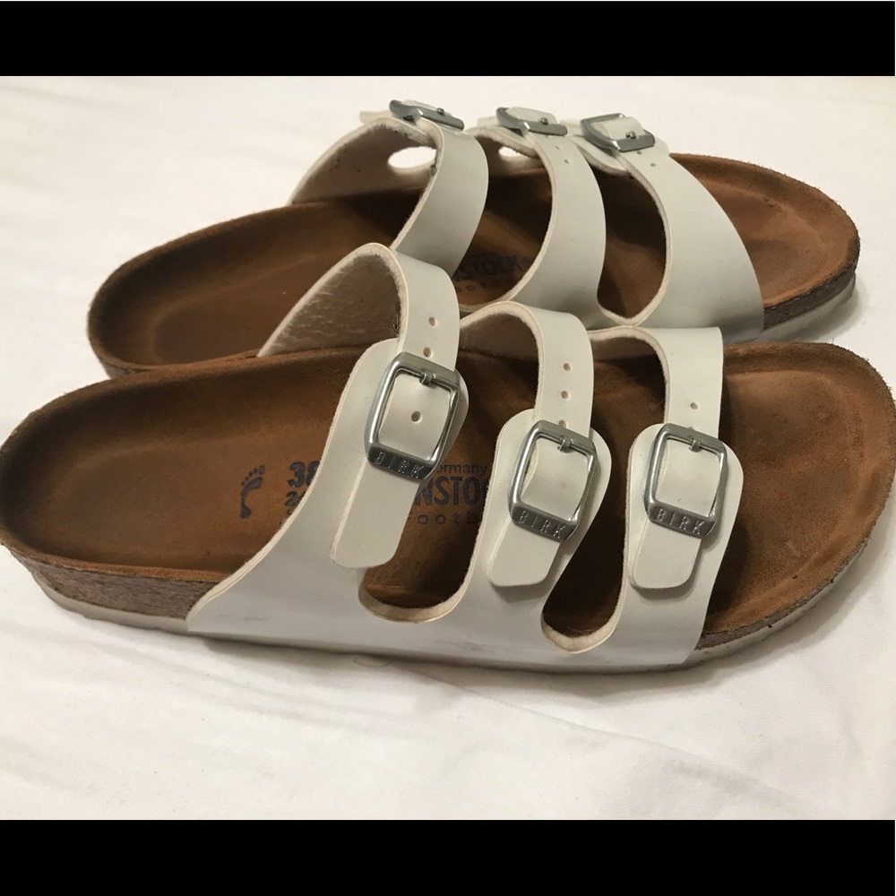 Birkenstock White Florida Sandal Size 38