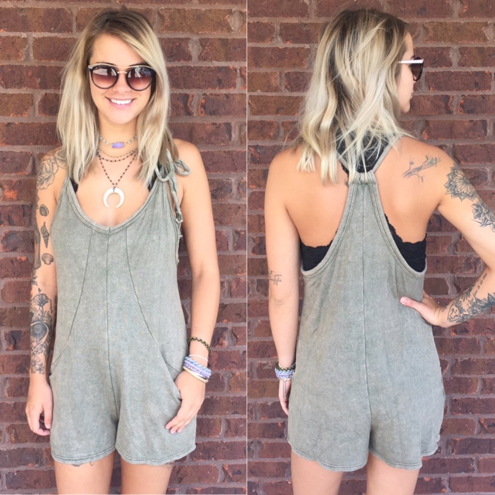 Olive Casual Romper