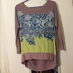 Flower print sweater {closet clearout}