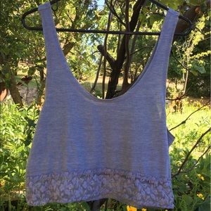 Lace bottom crop top