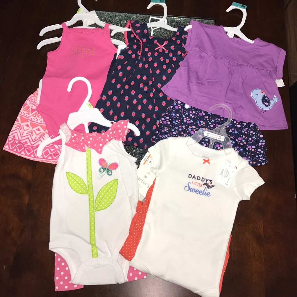 5 brand new 3months girls outfits