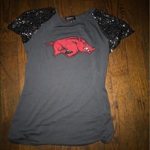 Sequin razorback shirt