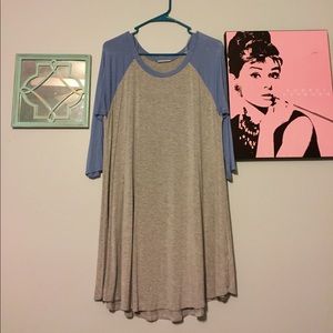 Raglan tee shirt dress