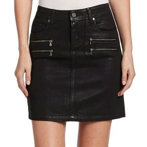 Paige Edgemont Coated Denim Skirt