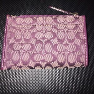 Authentic Coach Signature Coin/Key Wallet