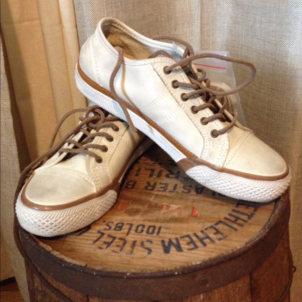 Frye distressed leather Greene sneakers - Picture 3 of 6