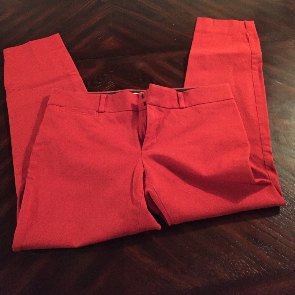 Red work pants