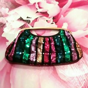 ❤️New! Express Rainbow Sequin Clutch ❤️