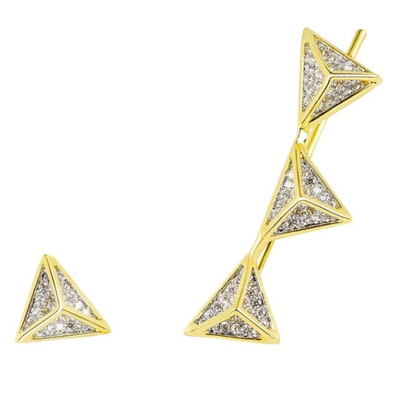 nOir Jewelry Jewelry - nOir Pyramid Climber Earrings