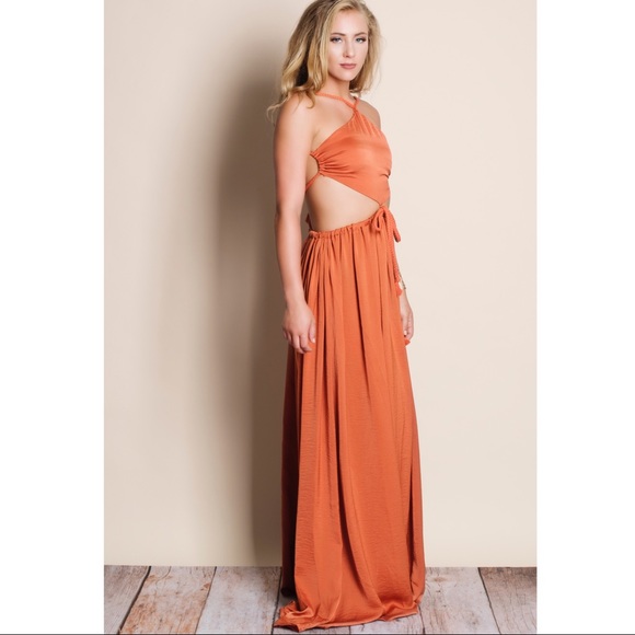 Cut Out Maxi Dress - SAGE - Picture 4 of 4