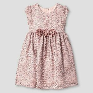 NEW Toddler Girl's Lace Dress Glitter Dot