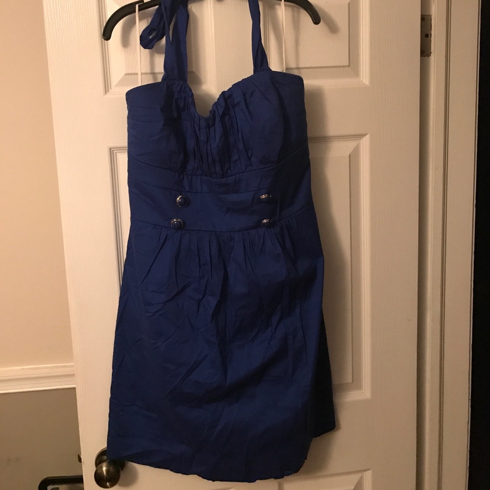 Cobalt halter dress!