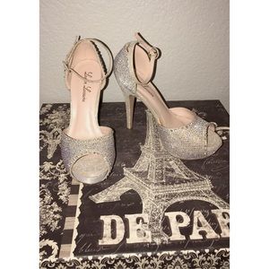 Lauren Lorraine Swarovski Crystal Stiletto Heels