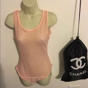 New peach mesh swimsuit