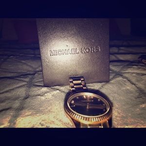 New! MK brown and gold watch