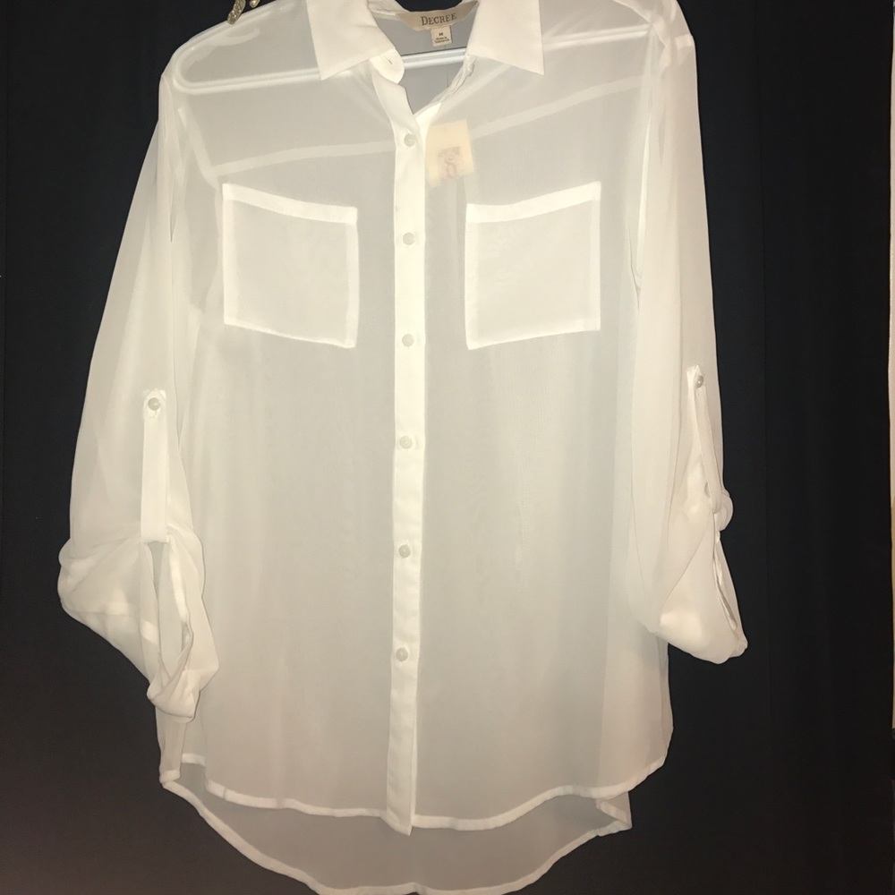 White Sheer Blouse Decree