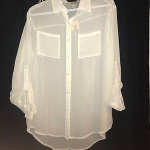 White Sheer Blouse Decree White Sheer Blouse Decree