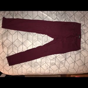 Red high waisted pants