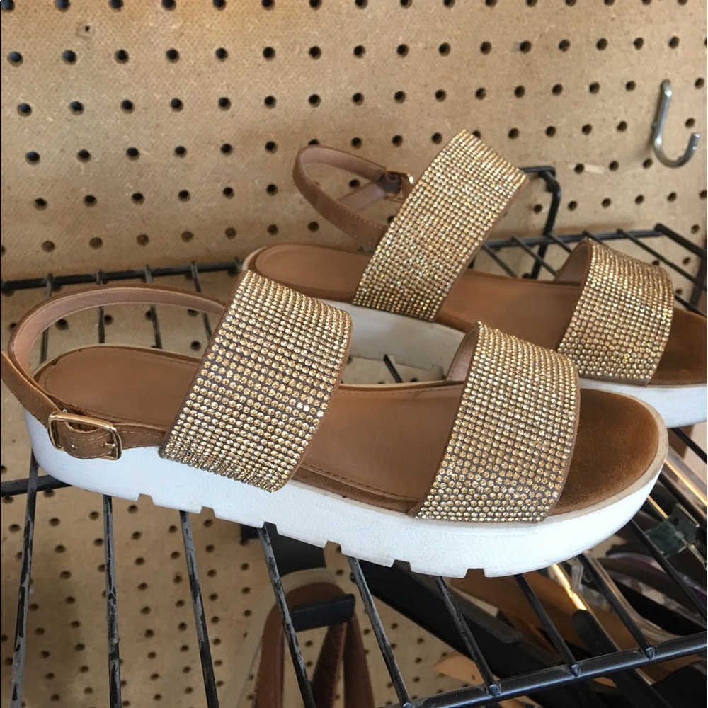 Aldo Eowenna Rhinestone Sandals size 5