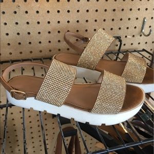 Aldo Eowenna Rhinestone Sandals size 5