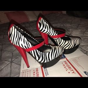 Cute zebra heels