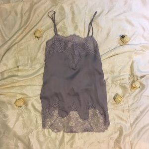 gray silk slip