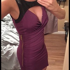 Venus faux leather side zip dress. Brand new