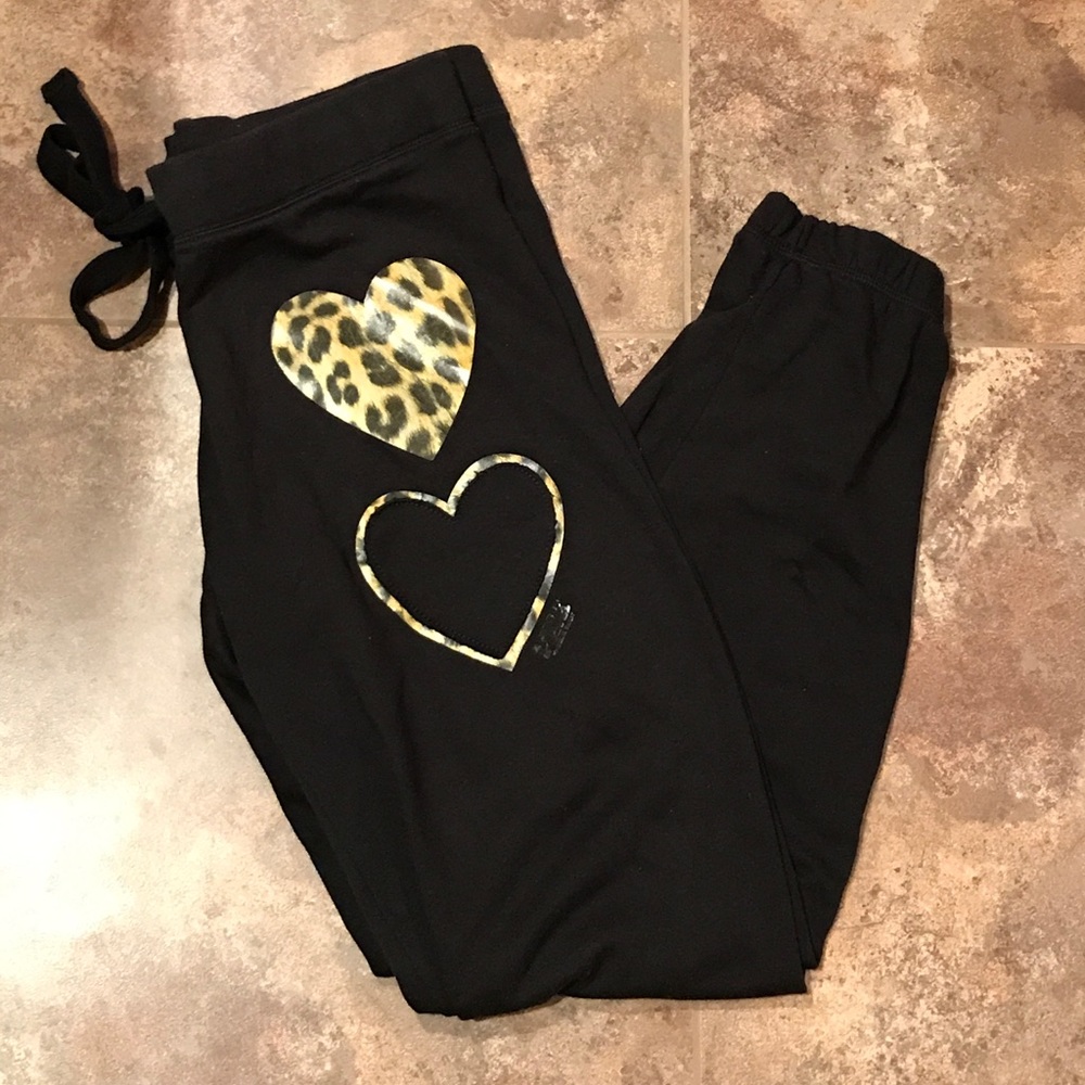 PINK Victoria's Secret 💕 Black jogger sweats, M