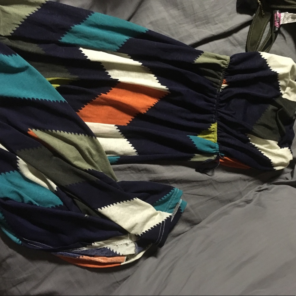 A strapless dress
