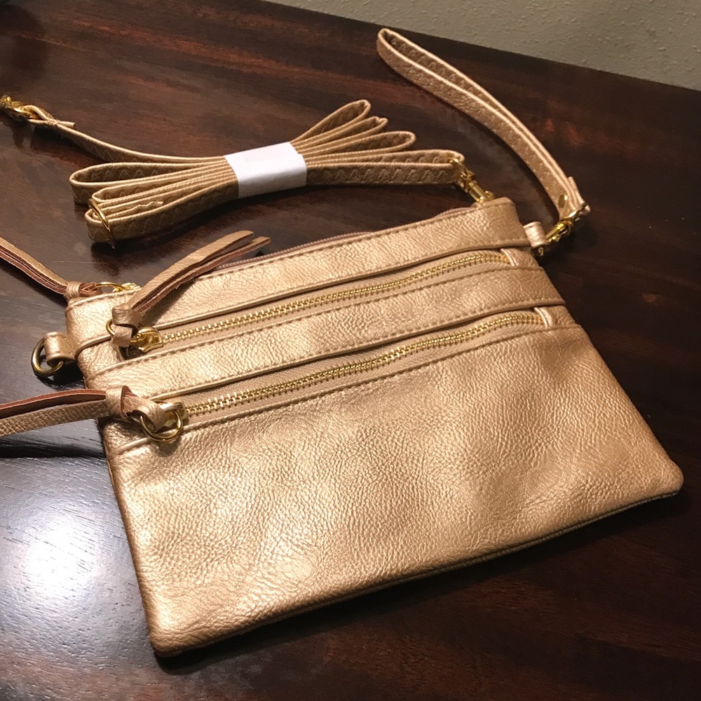 LAST ONE! Gold Crossbody/Wristlet 2 in 1 Combo! - Picture 6 of 8