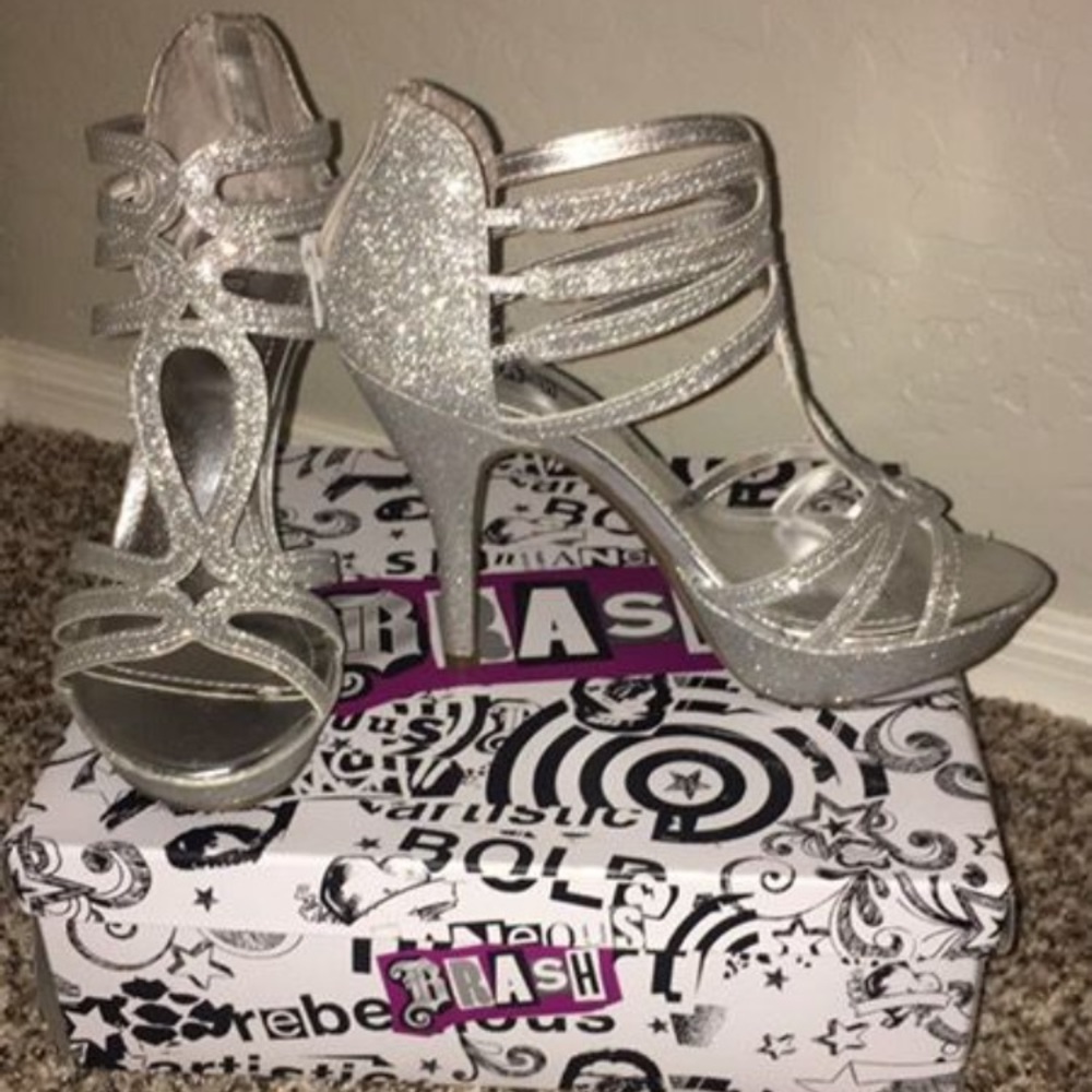 Silver High Heels