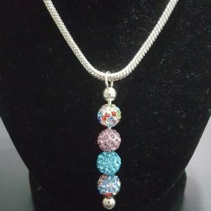 Colorful Beaded Pendant Necklace