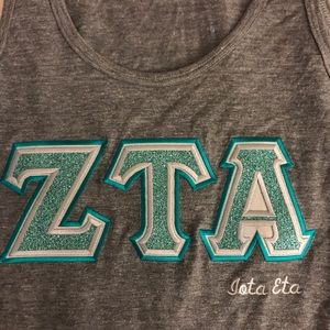 ZTA (Zeta Tau Alpha) American Apparel Tank- XS