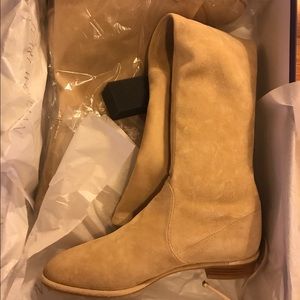 Stuart Weitzman Buff Suede Lowland Boots