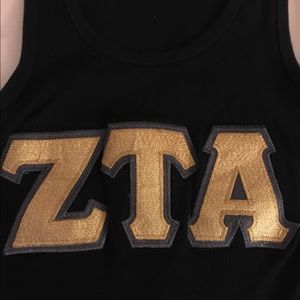 ZTA Zeta Tau Alpha on American Apparel Muscle Tank