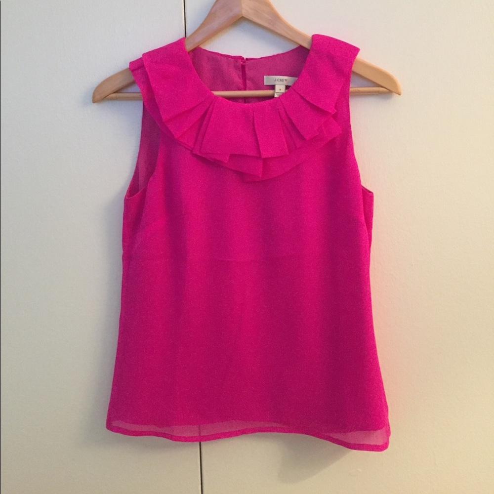 Ruffled J Crew tank top