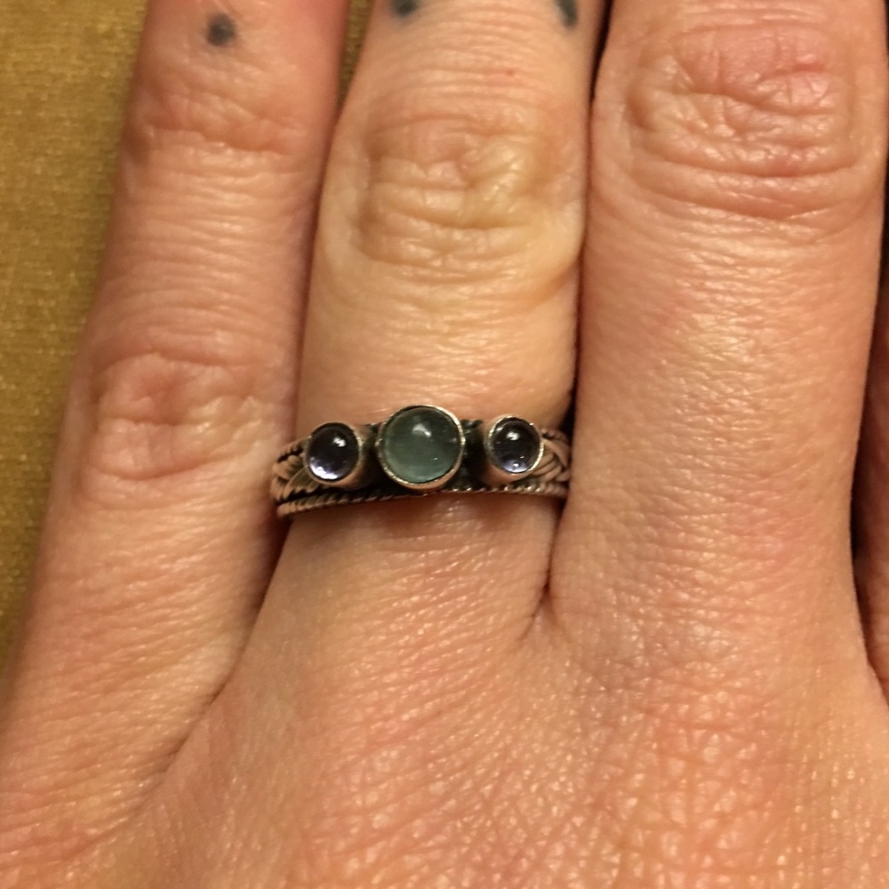 Braided 925 sterling Boho ring