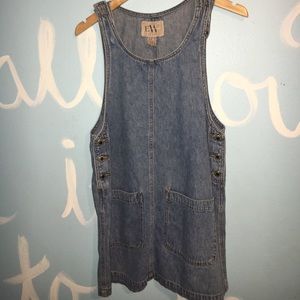 Vintage Denim Overall Dress