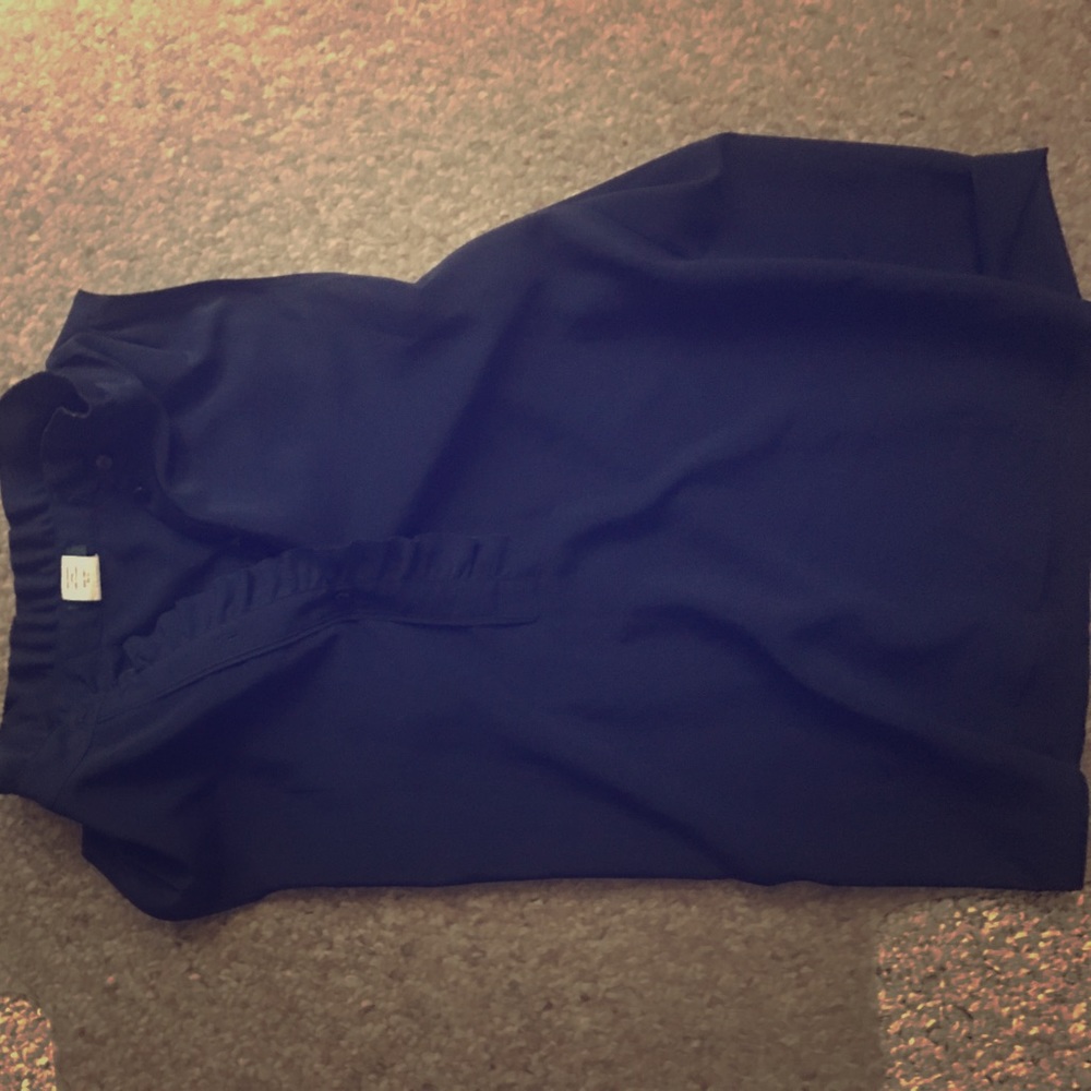 J crew halter with ruffle neckline