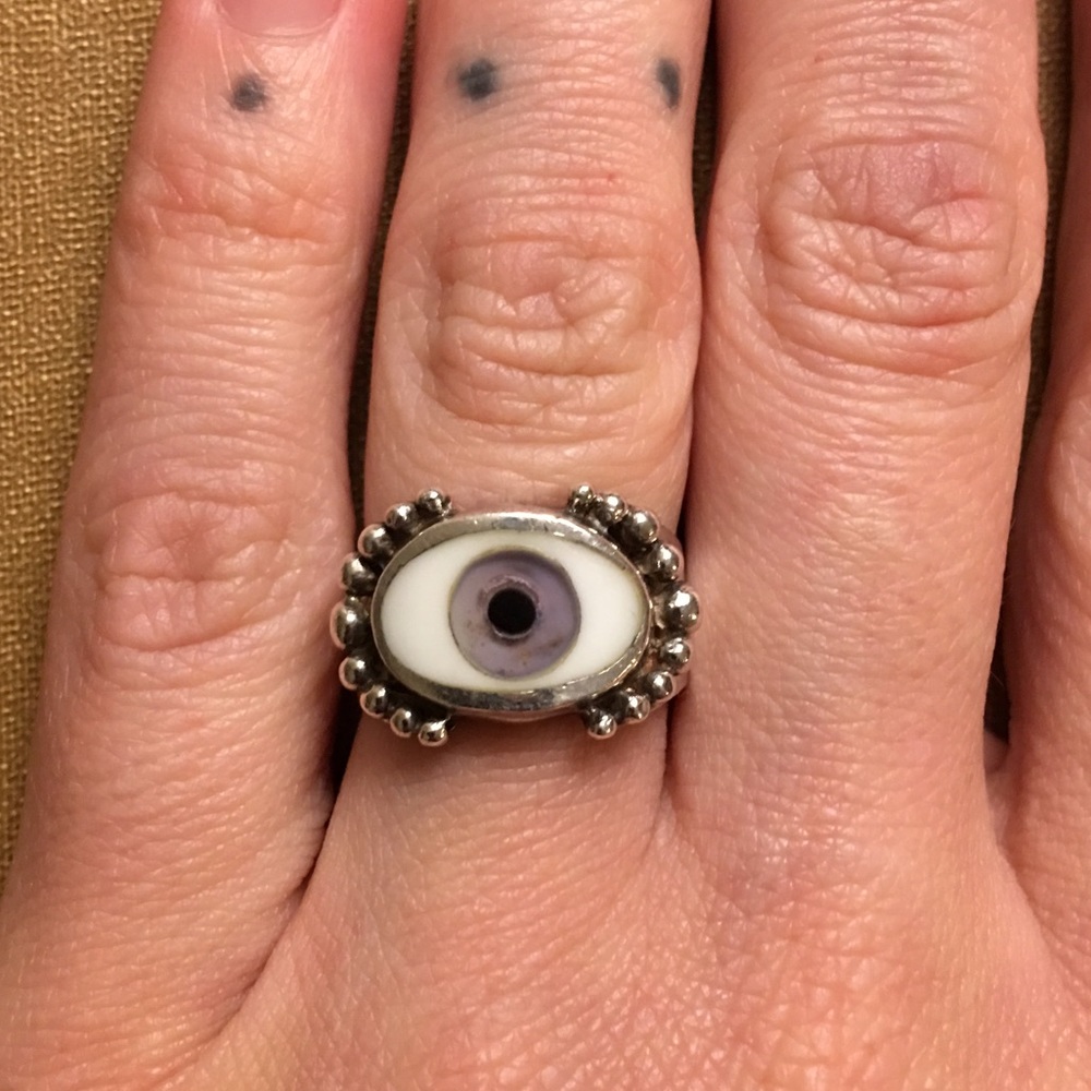 925 sterling silver evil eye ring