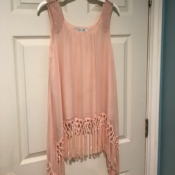 Forever 21 Tops - NWOT Sheer Flapper Tassel Blouse