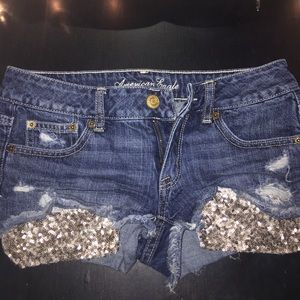American Eagle Sequined pocket shorts