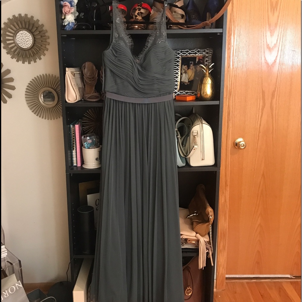 BHLDN Fleur Bridesmaid Dress in the color Pewter