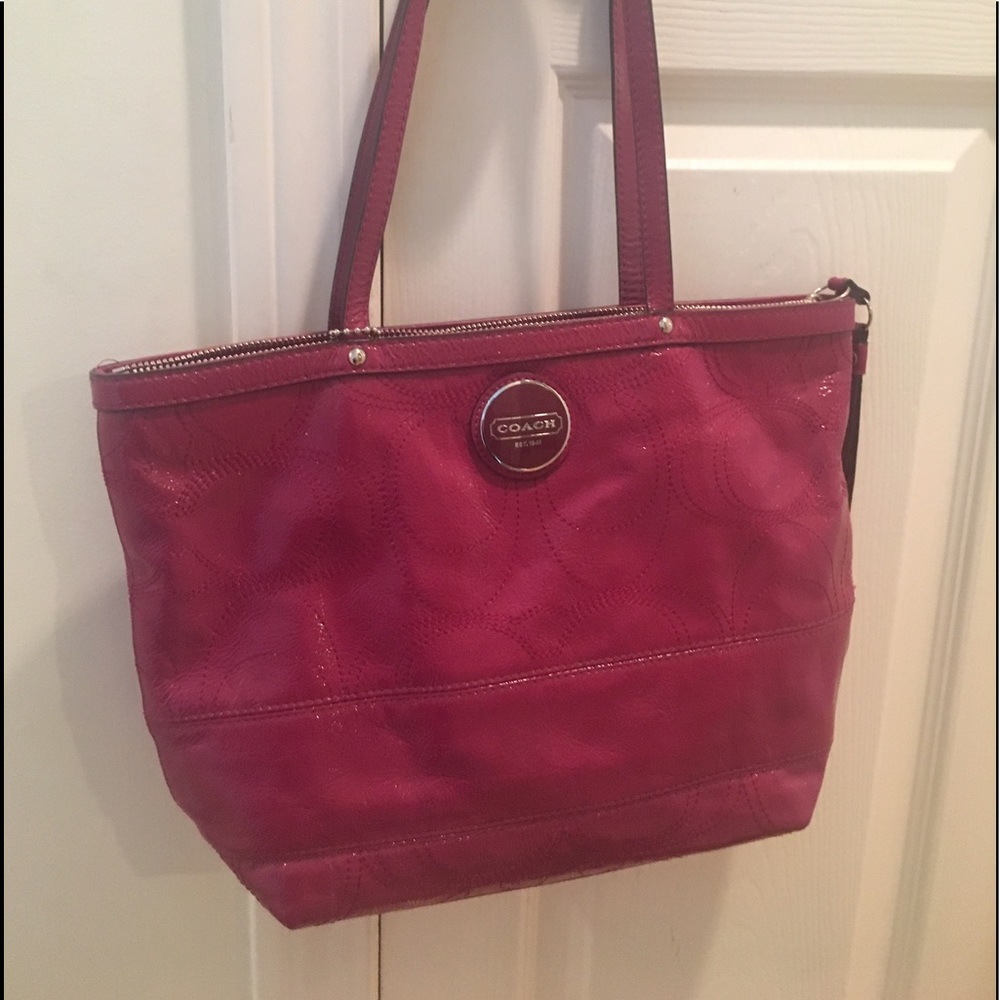 Coach fuschia tote