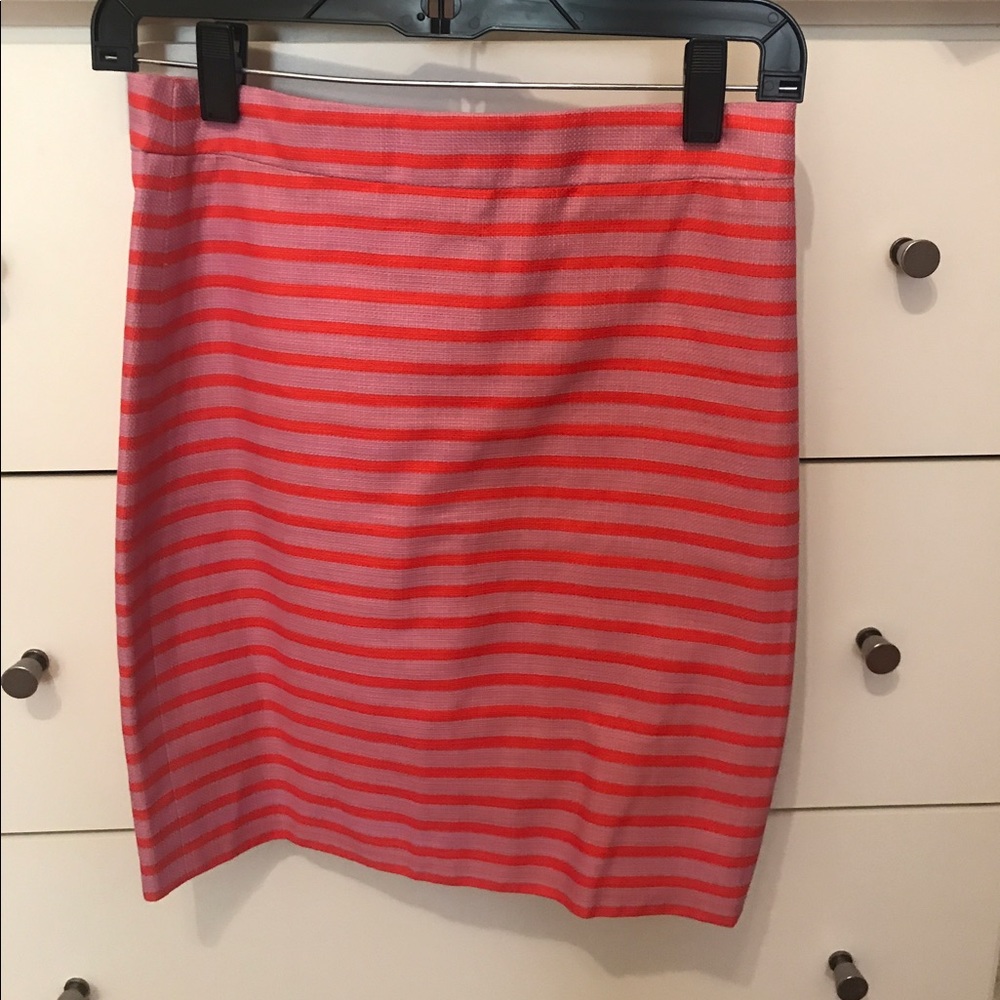 J Crew striped pencil skirt